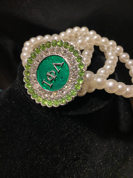 White Iota Pearl Bracelet