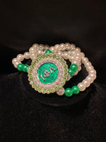 Green & White Iota Pearls Bracelet